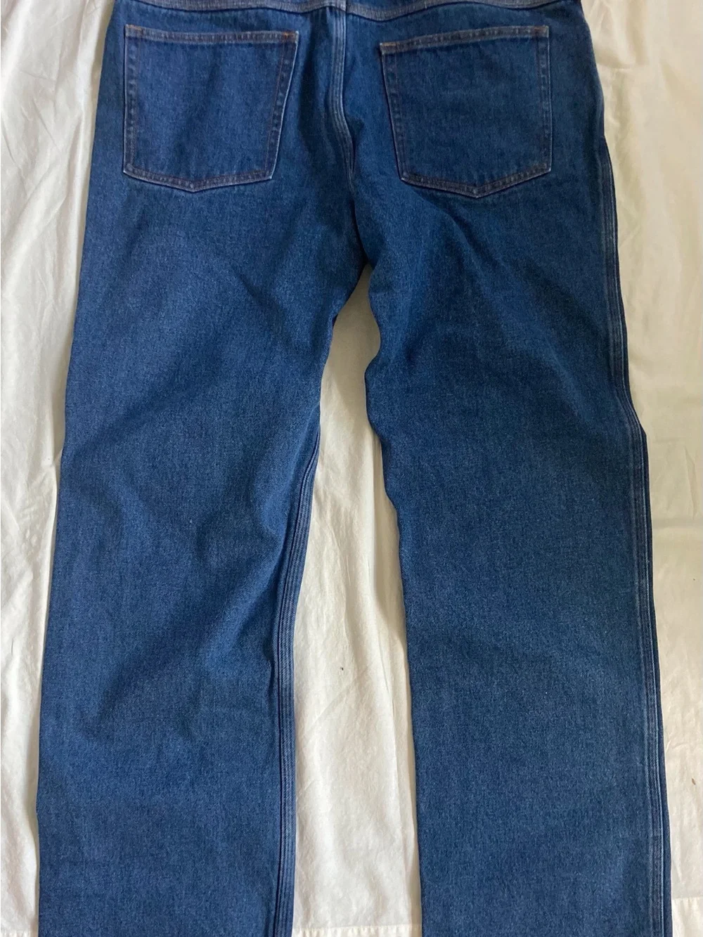 Duluth TradingCo. Men’s Ballroom PremiumDenim Jeans 36X32 Blue/Tan Flannel Lined